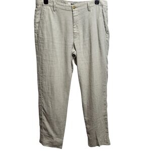 Joseph Abboud Mens Linen Blend Dress Pants 36x32 Beige Casual Chino